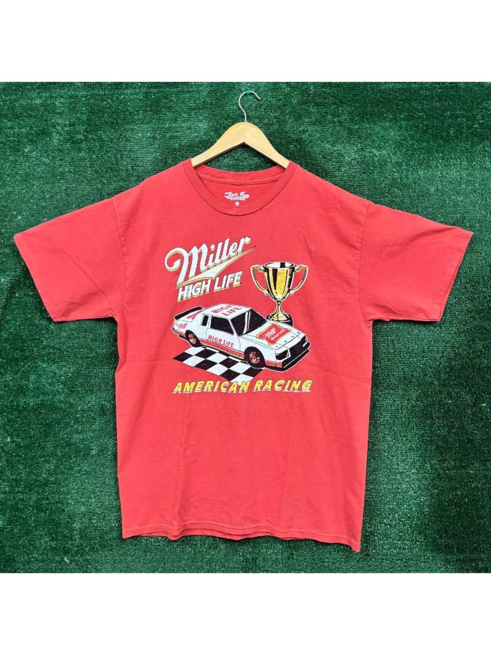 Miller High Life Beer American Racing T-Shirt Size Large